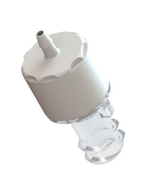 Luer-Filter Schlauchanschluss, ABS-Körper, Polystyrol- und Glasfaserfilter, ISO 80369-7