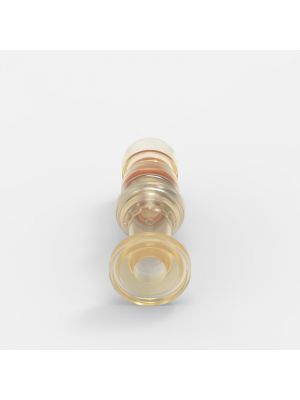 Sanitary Flange-Schnellkupplung Medium (3), männlich, mit Ventil, 3/4