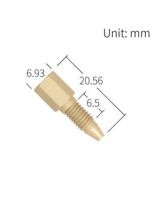 PEEK 5/16” Hex Kopf Fitting Fingertight einteilig - 10-32 UNF konisch