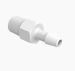 Adapter 1/8 NPT Thread x 3/16 Barb in White Polypropylene