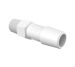 Adapter 1/8 NPT Thread x 3/8 Barb in White Polypropylene