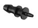 Reduction Coupler 3/16 ID x 1/16 ID in Black Nylon -200 series