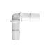 Elbow 3/8 Barb in White Polypropylene