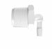 Elbow 3/4 NPT x 1/4 Barb in White Polypropylene