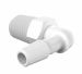 White Polypropylene Elbow 1/4 NPT x 1/4 ID