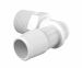 White Polypropylene Elbow 3/8 NPT x 1/2 ID