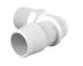 White Polypropylene Elbow 1/2 NPT x 3/4 ID