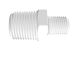 Conversion Nipple 1/2 NPT x 1/4 in White Polypropylene