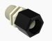 9/16-18 UNF M/F Plug and Nut Assy in Natural Nylon - Black