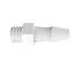 Adapter 10-32 UNF Thread x 1/8 Barb in White Nylon