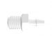 Adapter 1/4-28 UNF Thread x 3/32 Barb in in Polypropylene