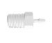 Adapter 1/4 NPT Thread x 1/8 Barb in White Polypropylene