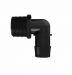 Elbow 1 NPT x 1 Barb in Black Nylon