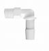 Elbow 1/8 NPT x 3/8 Barb in White Polypropylene