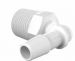 White Polypropylene Elbow 3/8 NPT x 5/16ID