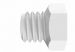 Plug 10-32 UNF Thread Natural Nylon