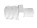 Conversion Nipple 1/2 NPT x 1/4 in White Polypropylene