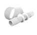 White Prop. Tee 3/4 NPT x 3/8 Barb